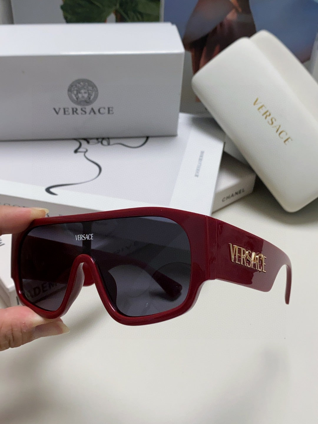 Versace Aviator Black Lens Sunglasses for Men & Women - 449856 - detail image 7