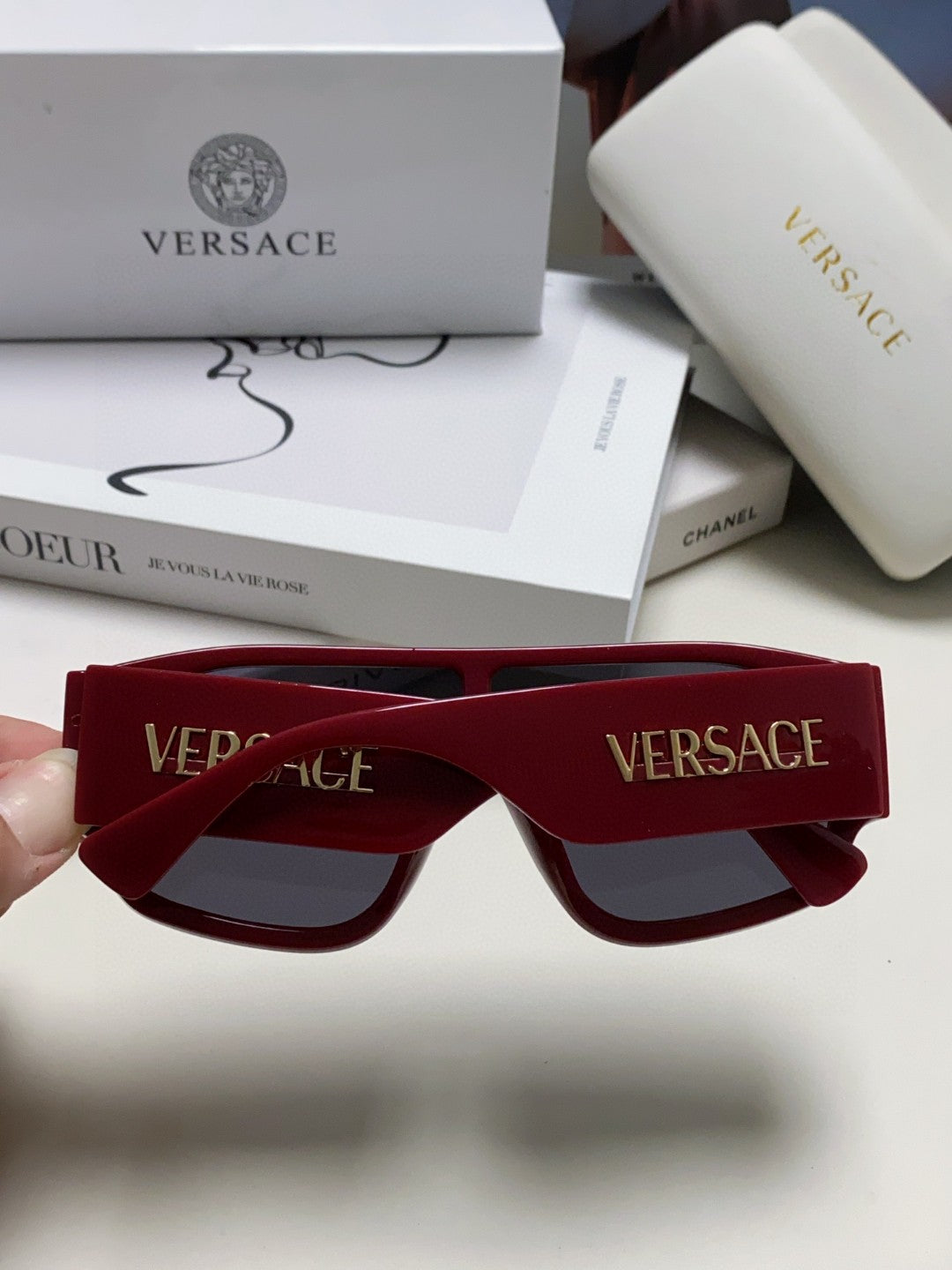 Versace Aviator Black Lens Sunglasses for Men & Women - 449856 - detail image 6