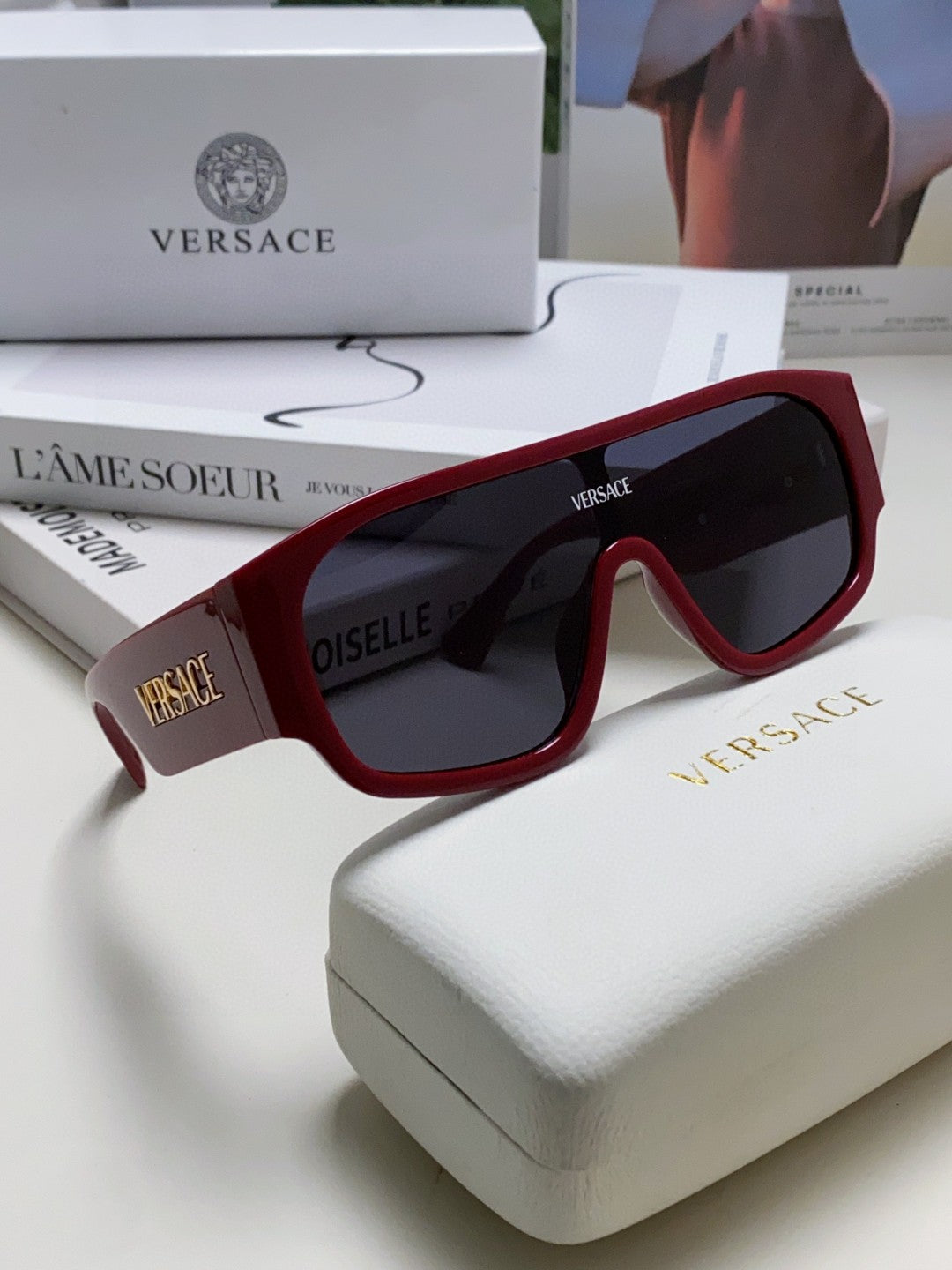 Versace Aviator Black Lens Sunglasses for Men & Women - 449856 - detail image 9