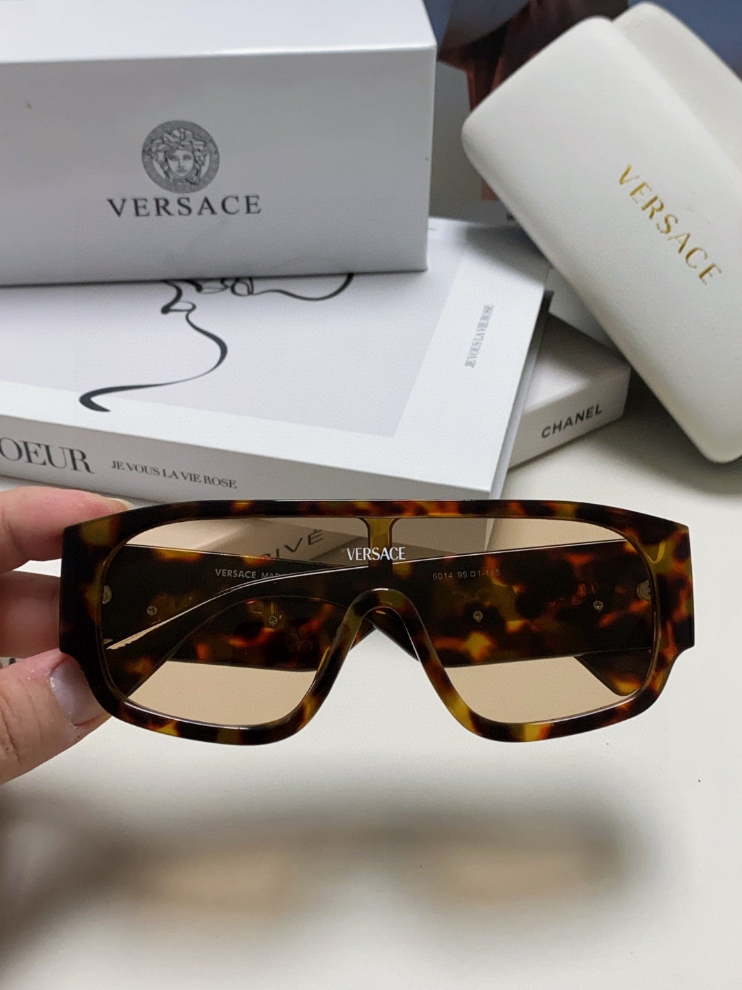 Versace Aviator Gold Lens Sunglasses for Men & Women - 449857 - detail image 5