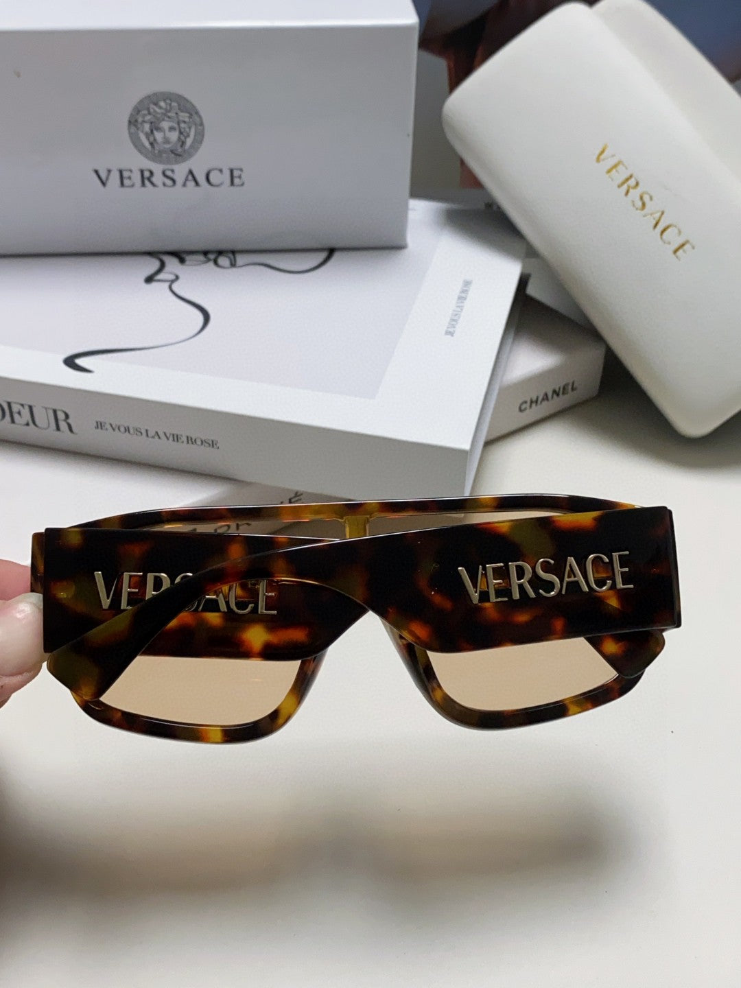 Versace Aviator Gold Lens Sunglasses for Men & Women - 449857 - detail image 6