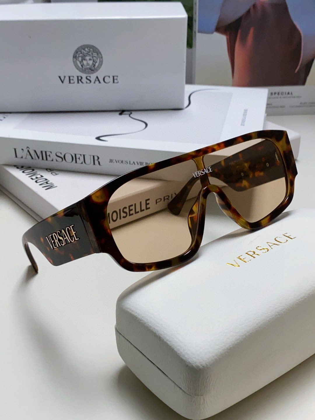 Versace Aviator Gold Lens Sunglasses for Men & Women - 449857 - detail image 9