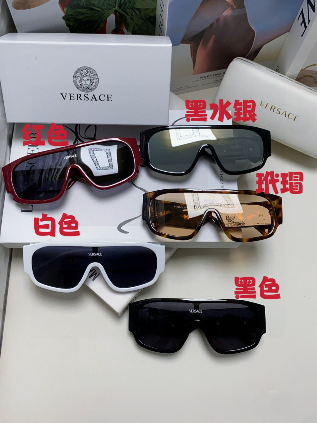 Versace Aviator Gold Lens Sunglasses for Men & Women - 449857 - detail image 11