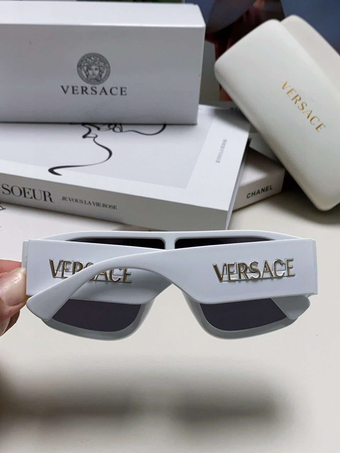 Versace Aviator Black Lens Sunglasses for Men & Women - 449858 - detail image 3