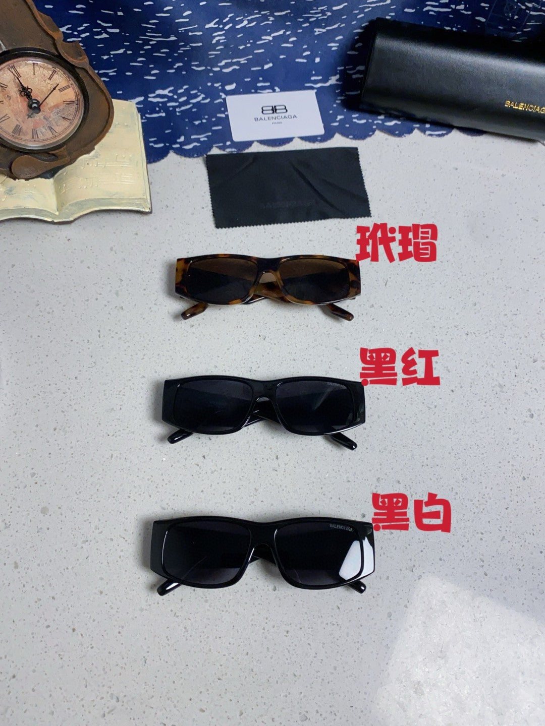 Balenciaga Square Black Lens Sunglasses for Men & Women - 372345 - detail image 11
