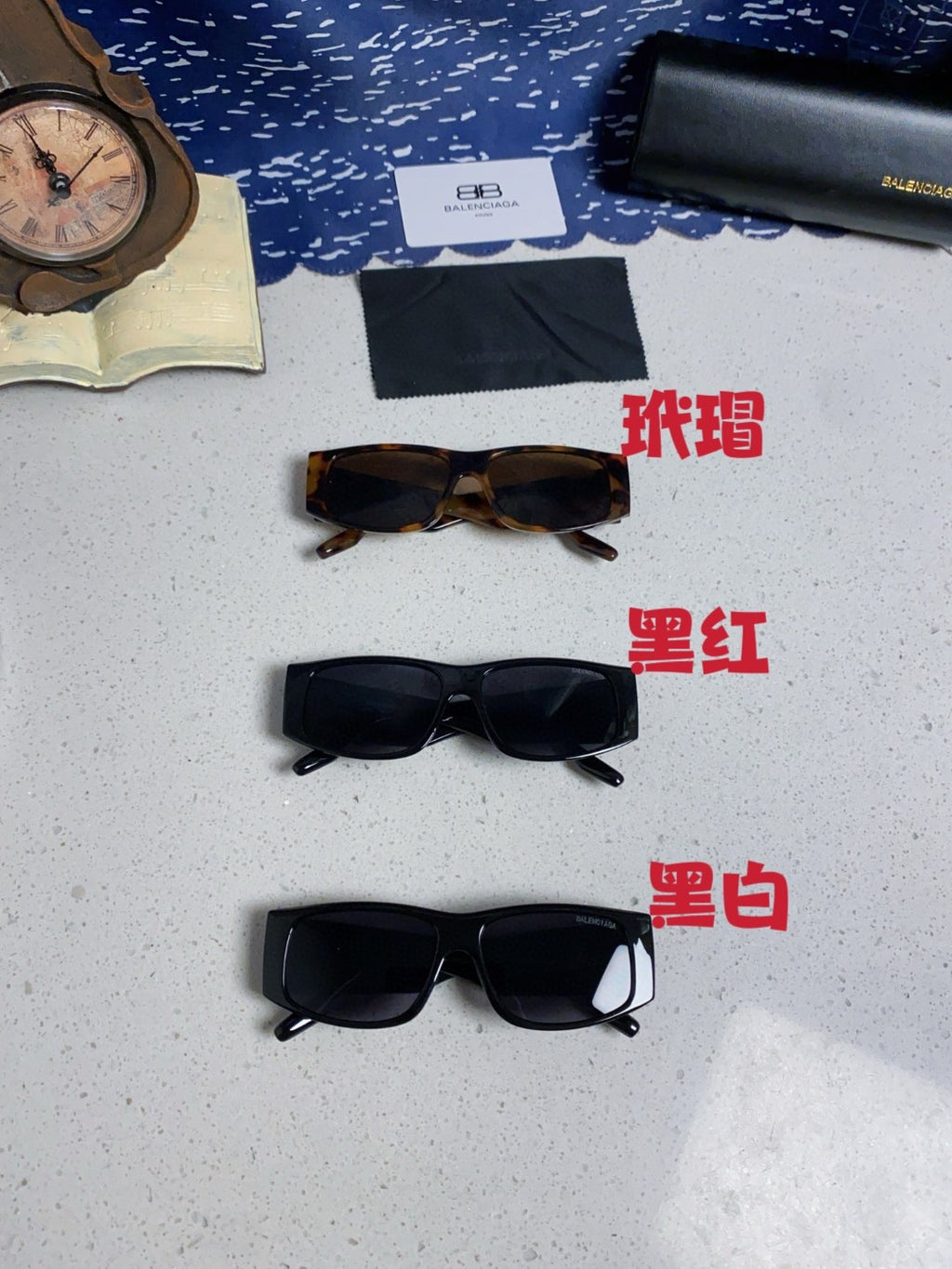 Balenciaga Square Black Lens Sunglasses for Men & Women - 935204 - detail image 11