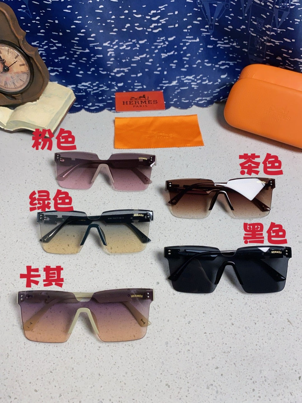 Hermès Lightweight Rimless Gold Lens Sunglasses for Women - detail image 11