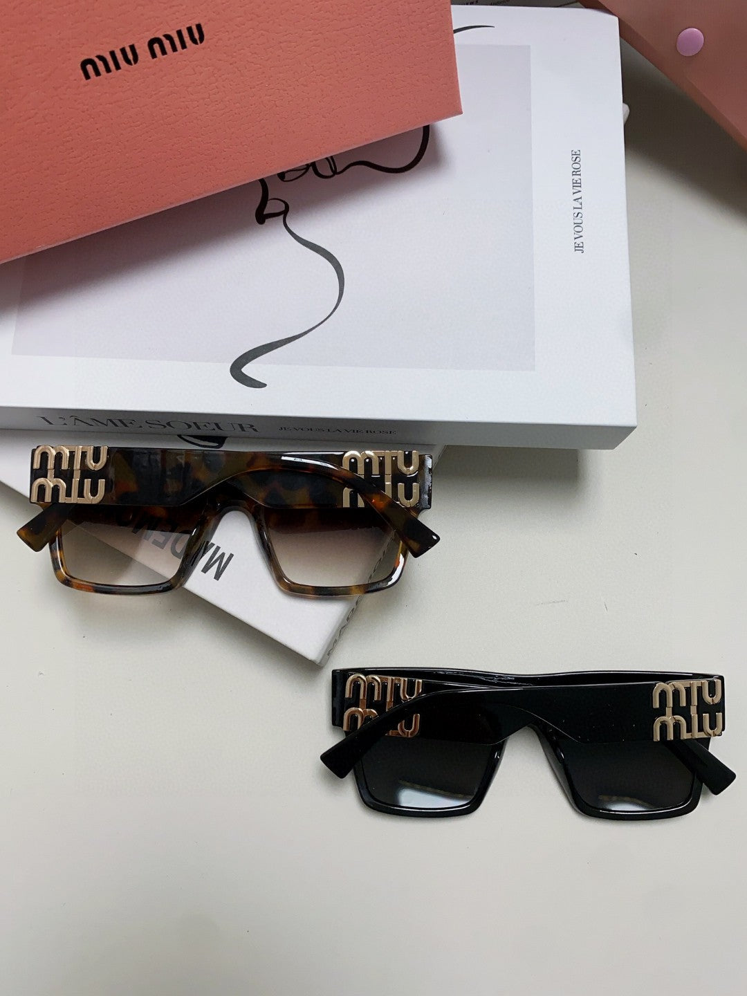 Miu Miu Square Silver Lens Sunglasses for Women - detail image 8