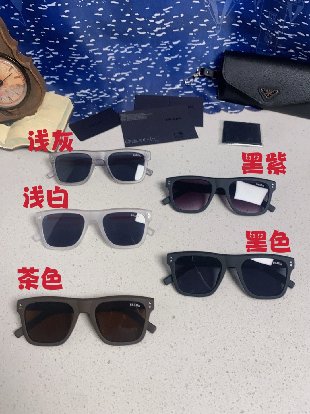 Prada Square Brown Lens Sunglasses for Men & Women - 358461 - detail image 13