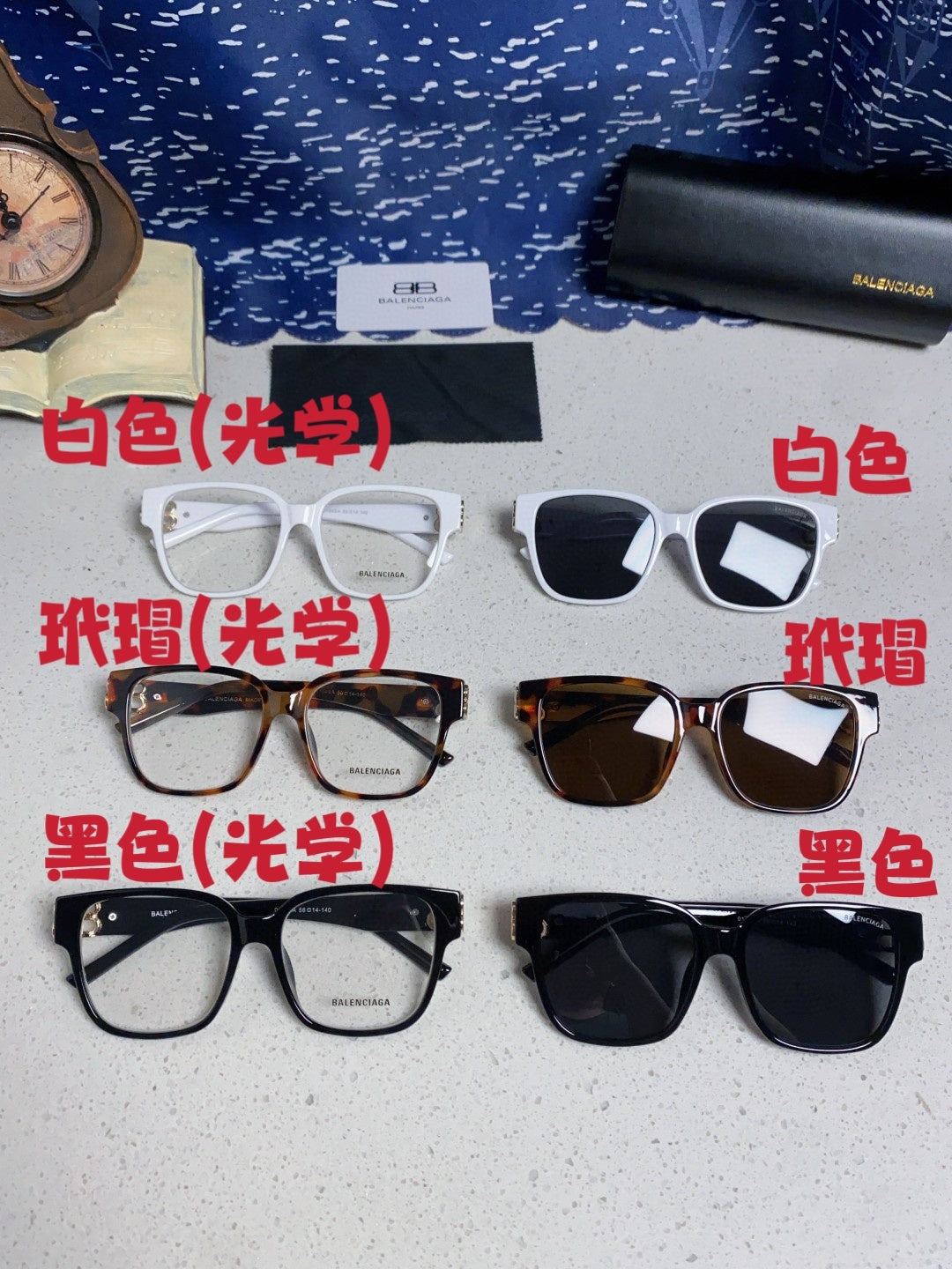 Balenciaga Folding Square Silver Lens Sunglasses for Men & Women - detail image 12