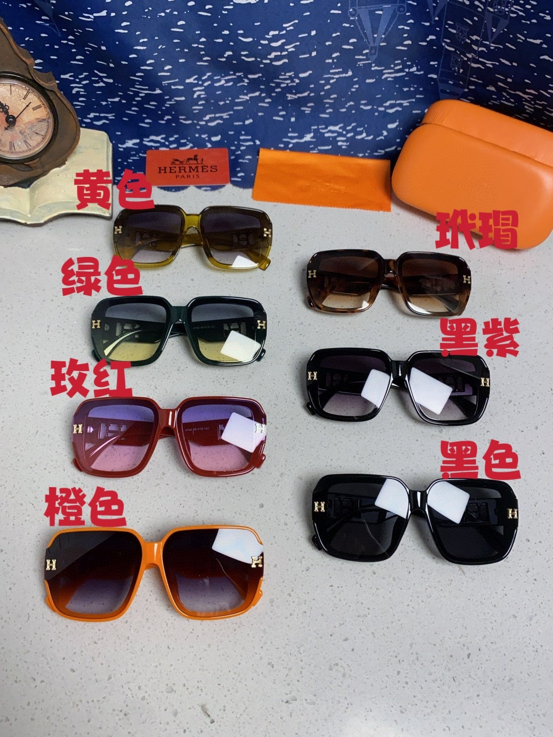 Hermès Square Gray Lens Sunglasses for Men & Women - detail image 11