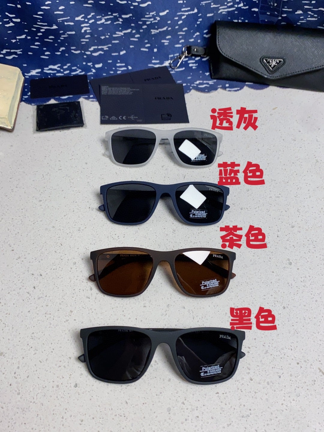 Prada Polarized Fashion Blue Lens Sunglasses for Men & Women - 867160 - detail image 11