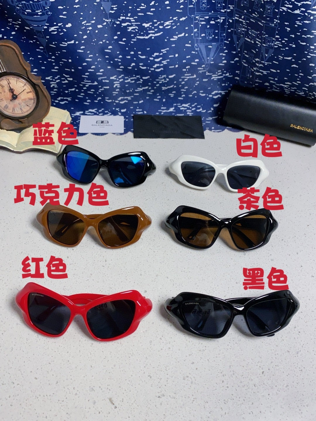 Balenciaga Oversized Silver Lens Sunglasses for Women - detail image 12