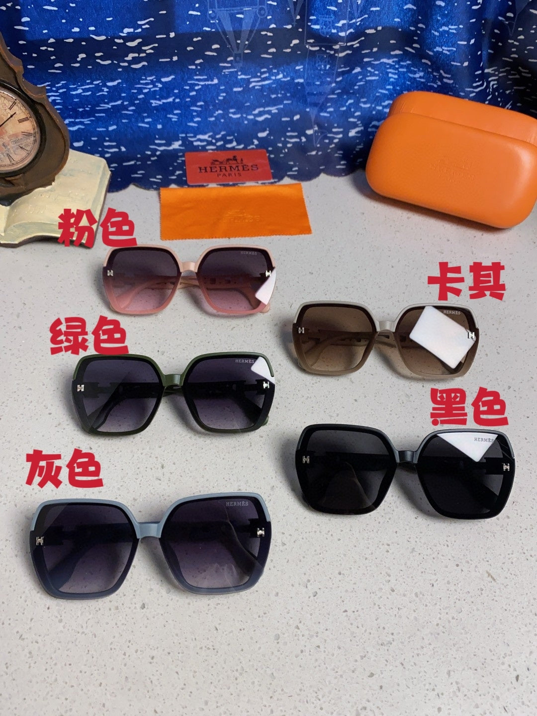 Hermès Polarized Round Gray Lens Sunglasses for Women - detail image 12
