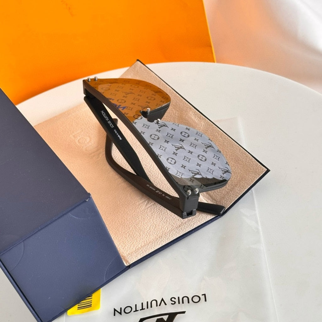 Louis Vuitton Z1082 Lightweight Rimless Gold Lens Sunglasses for Men & Women - detail image 3