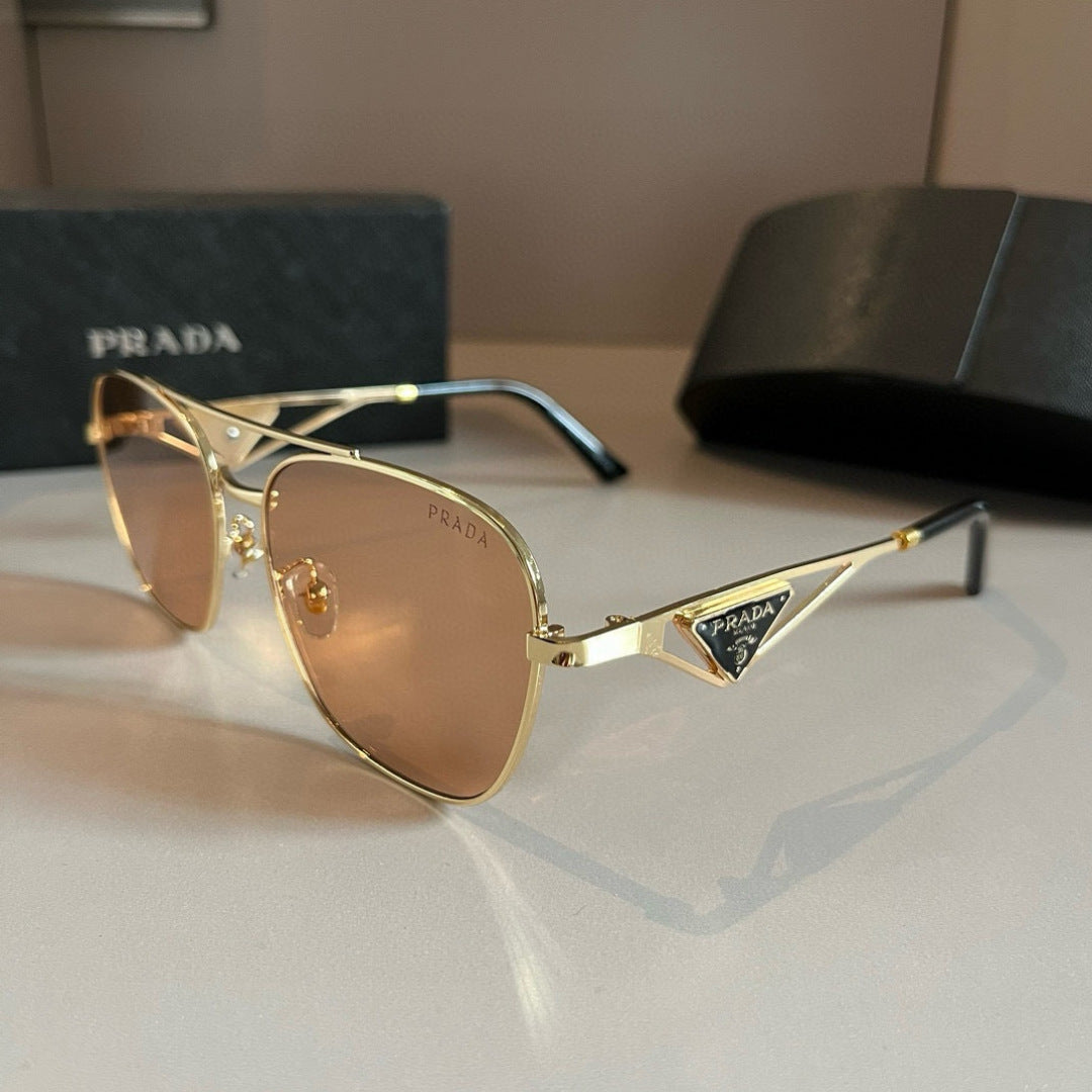 Prada Polarized Fashion Gold Lens Sunglasses for Men - 372135 - detail image 3