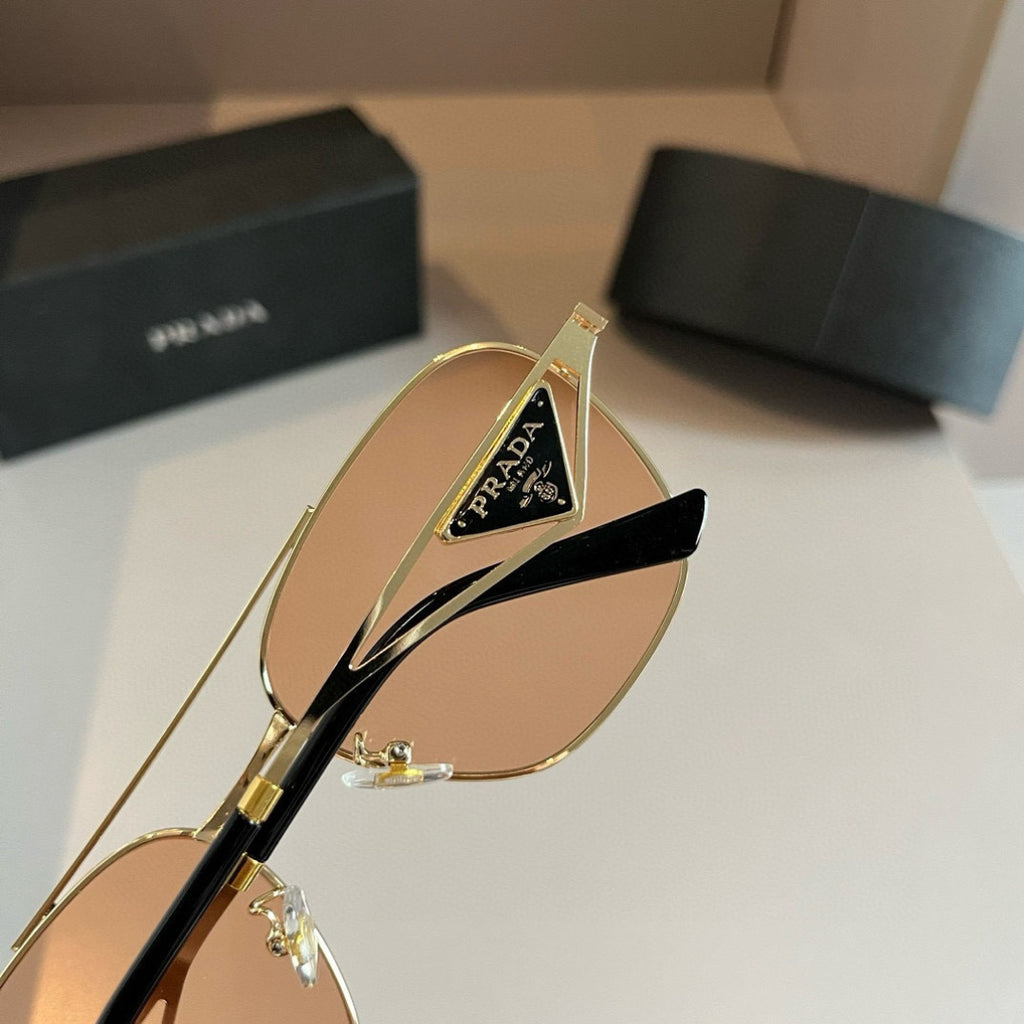Prada Polarized Fashion Gold Lens Sunglasses for Men - 372135 - detail image 6