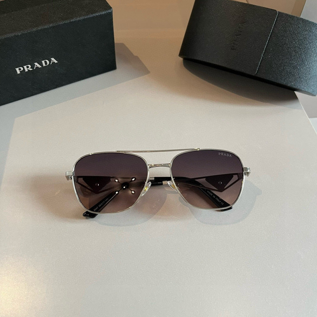 Prada Polarized Fashion Silver Lens Sunglasses for Men - 372136 - detail image 11