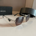 Prada Polarized Fashion Silver Lens Sunglasses for Men - 372136