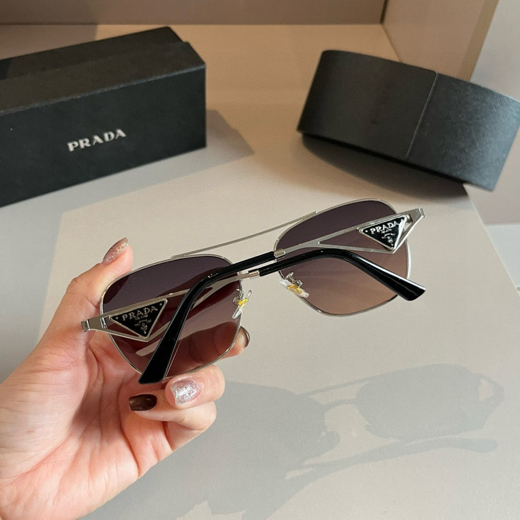 Prada Polarized Fashion Silver Lens Sunglasses for Men - 372136 - detail image 7