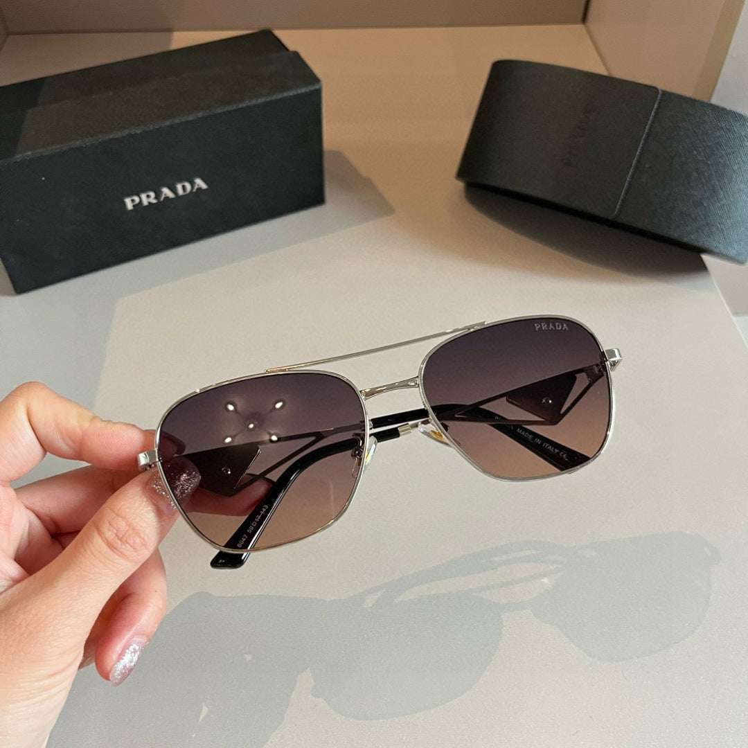 Prada Polarized Fashion Silver Lens Sunglasses for Men - 372136 - detail image 5