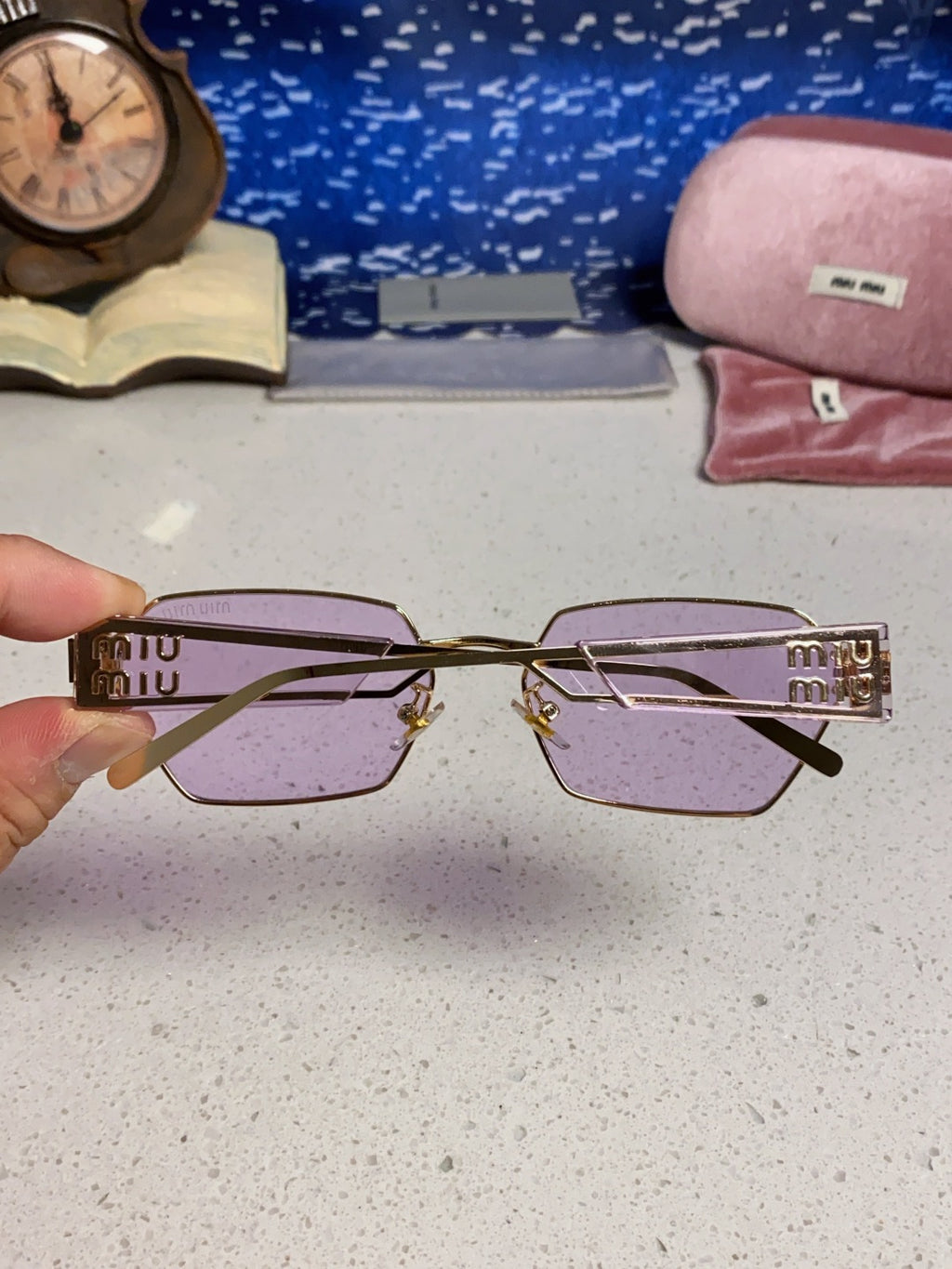 Miu Miu Fashion Silver Lens Sunglasses for Women - detail image 5