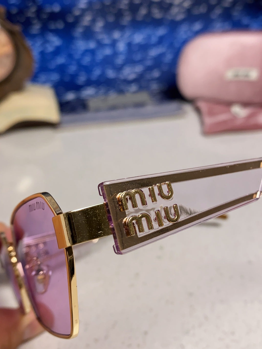 Miu Miu Fashion Silver Lens Sunglasses for Women - 399210 - detail image 7