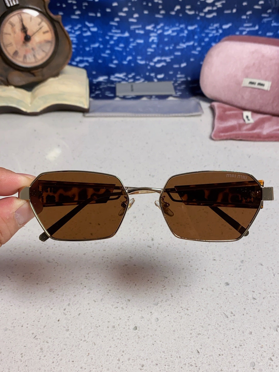 Miu Miu Fashion Brown Lens Sunglasses for Women - 432594 - detail image 4