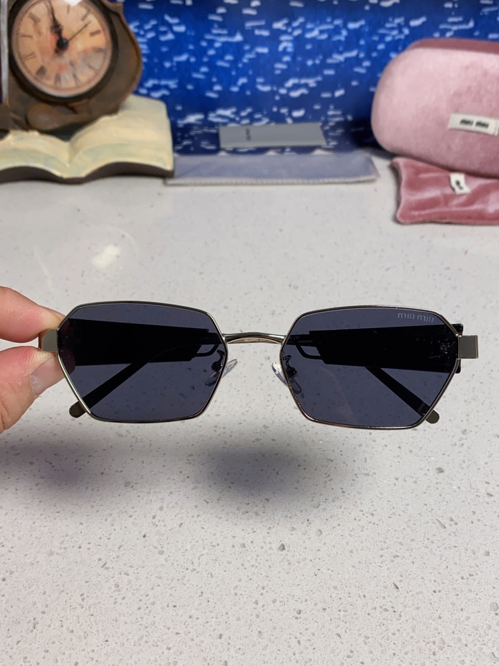 Miu Miu Fashion Blue Lens Sunglasses for Women - 432595 - detail image 4