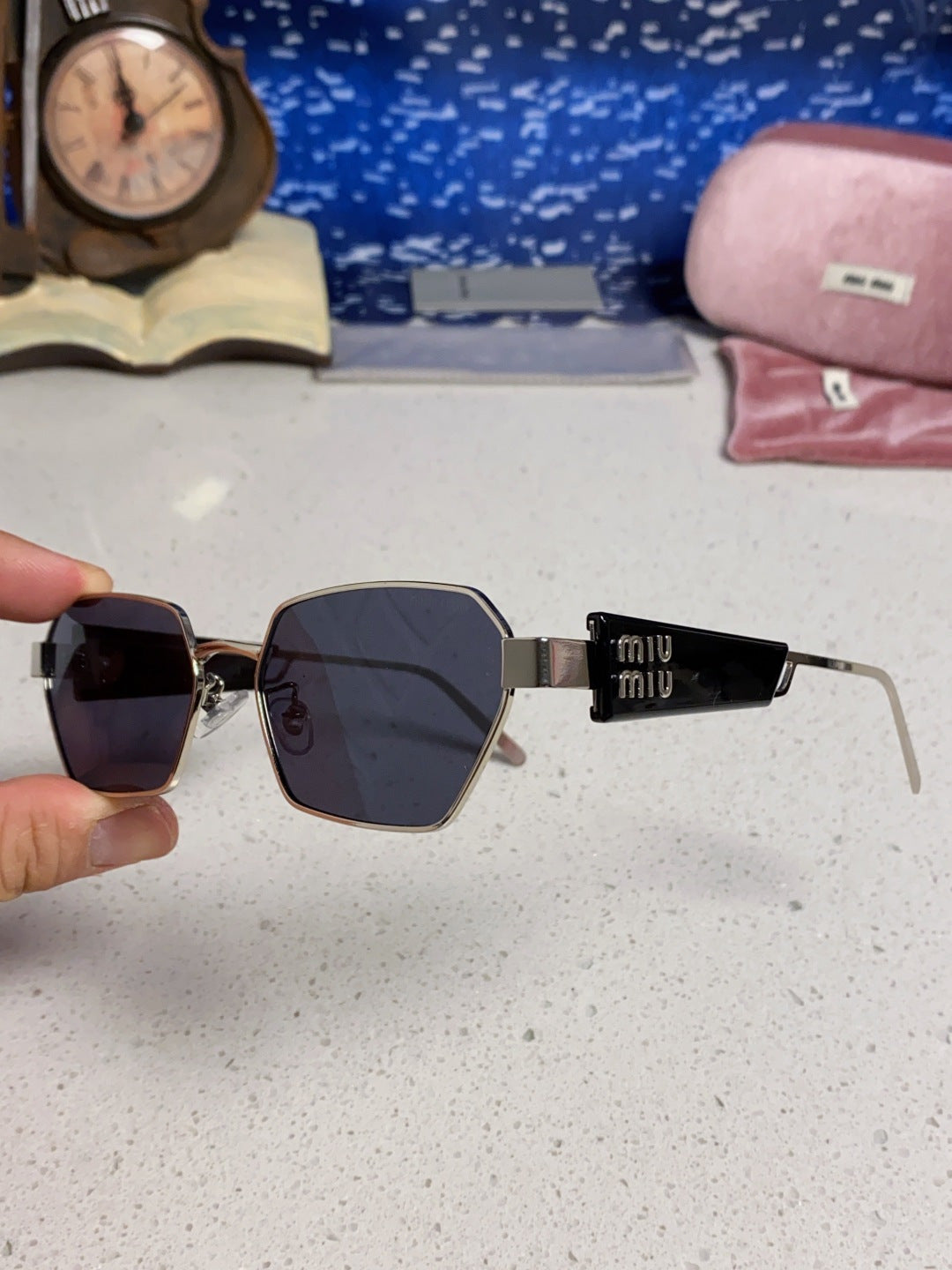 Miu Miu Fashion Blue Lens Sunglasses for Women - 432595 - detail image 6