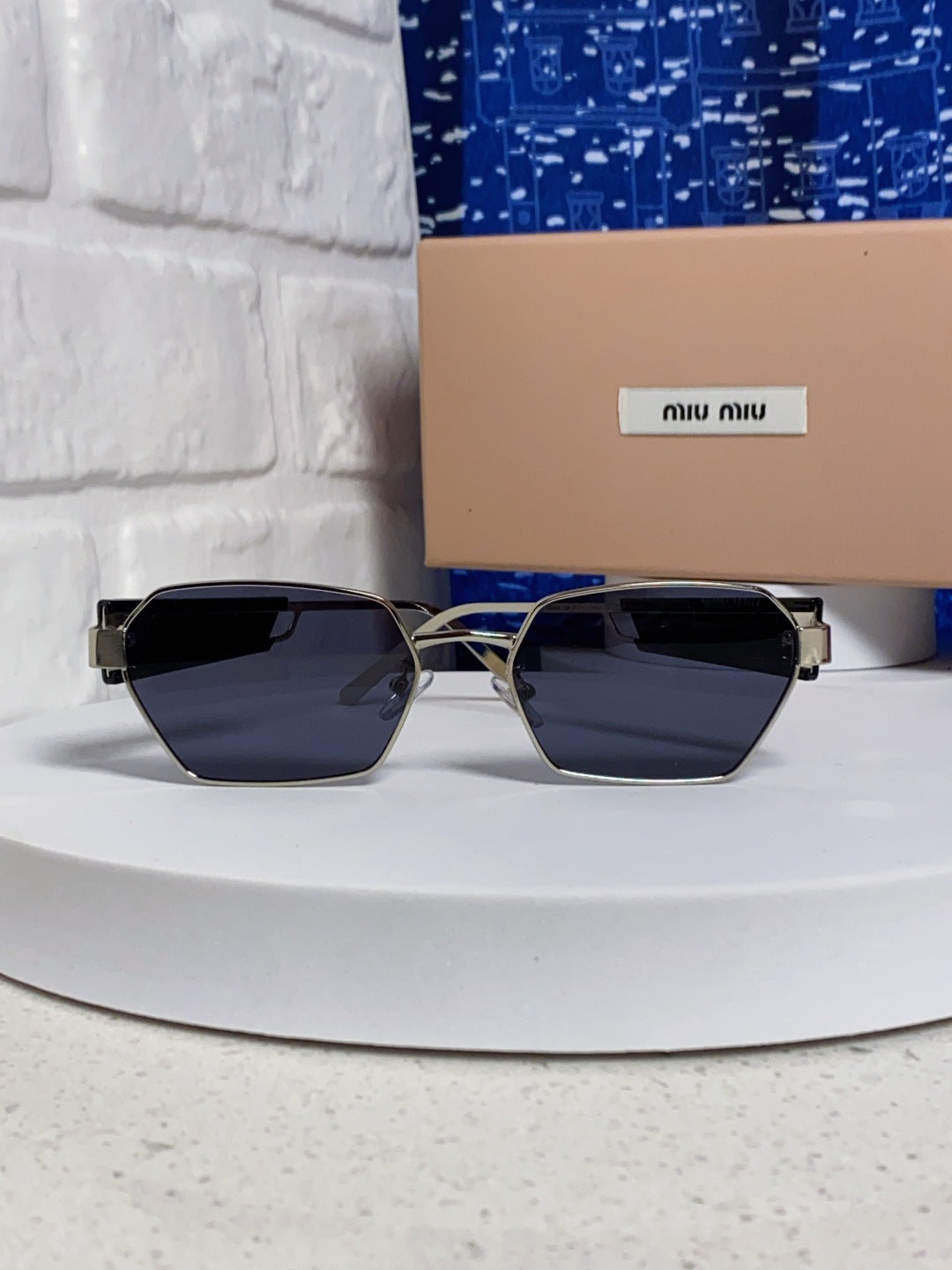 Miu Miu Fashion Blue Lens Sunglasses for Women - 399213 - detail image 2