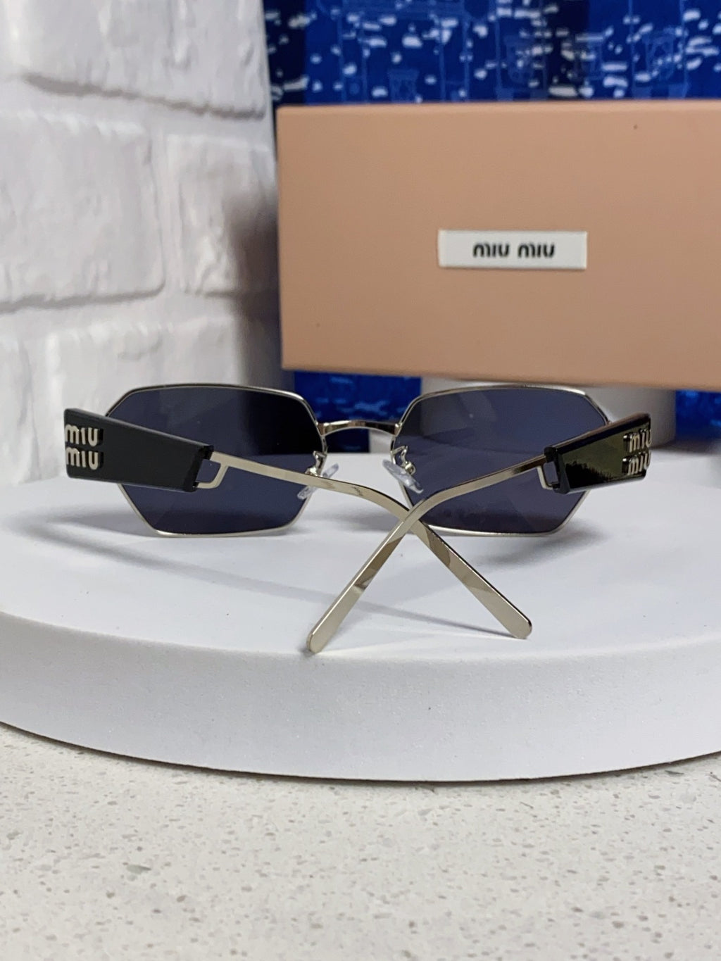 Miu Miu Fashion Blue Lens Sunglasses for Women - 399213 - detail image 3
