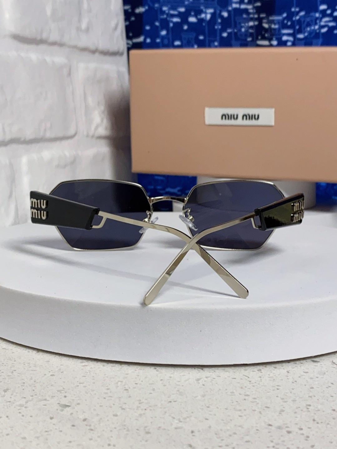 Miu Miu Fashion Blue Lens Sunglasses for Women - 399213 - detail image 3