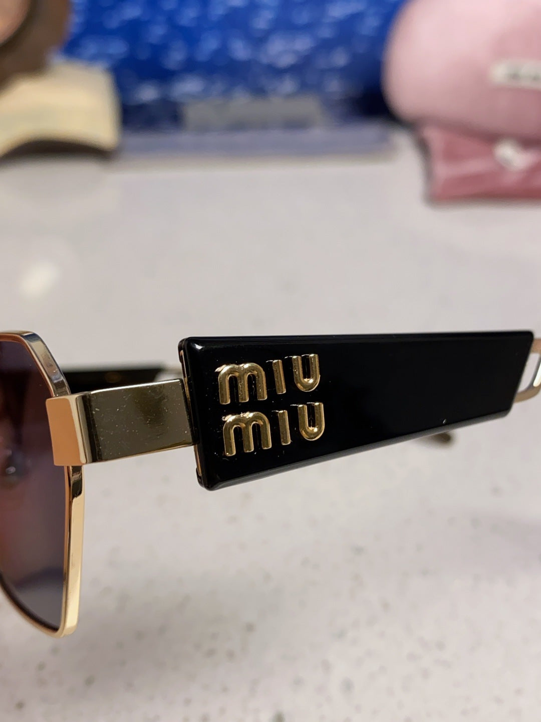 Miu Miu Fashion Blue Lens Sunglasses for Women - detail image 7
