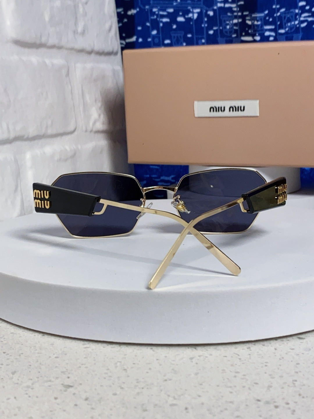 Miu Miu Fashion Blue Lens Sunglasses for Women - detail image 3