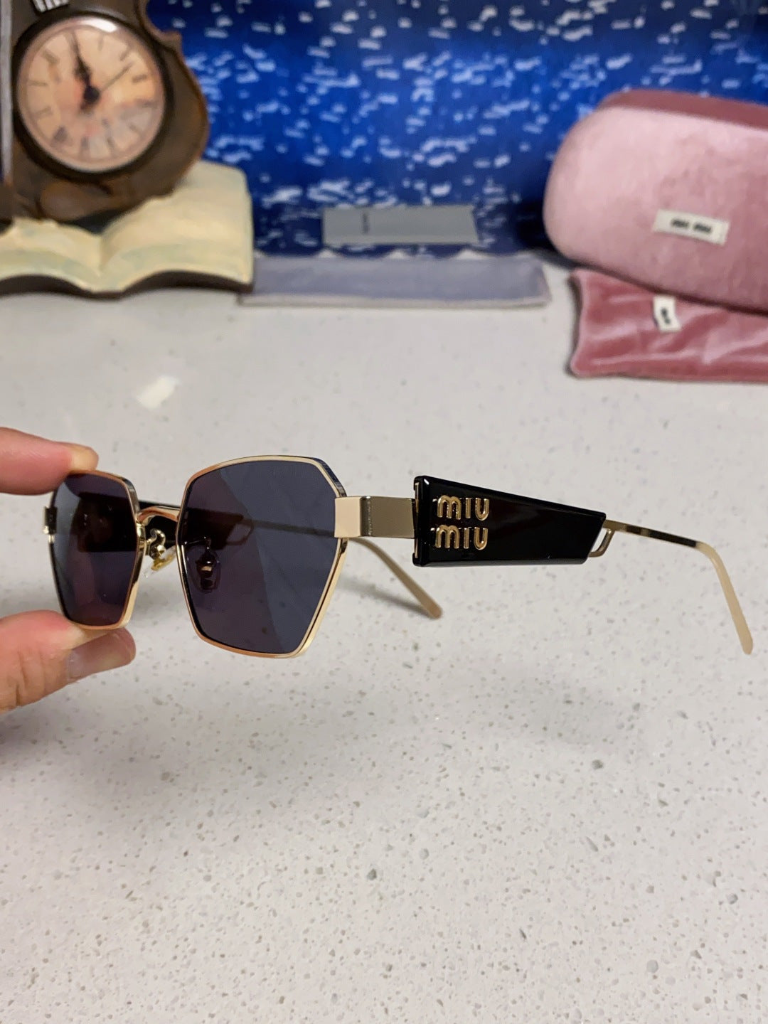 Miu Miu Fashion Blue Lens Sunglasses for Women - 399215 - detail image 6