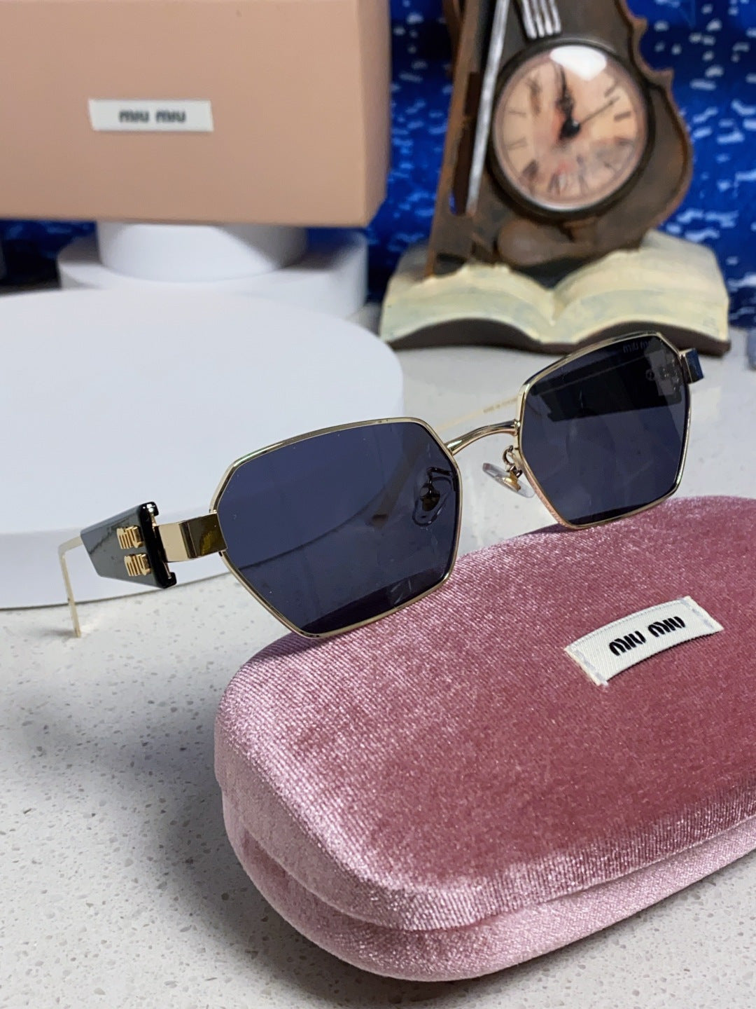 Miu Miu Fashion Blue Lens Sunglasses for Women - 399215 - detail image 10