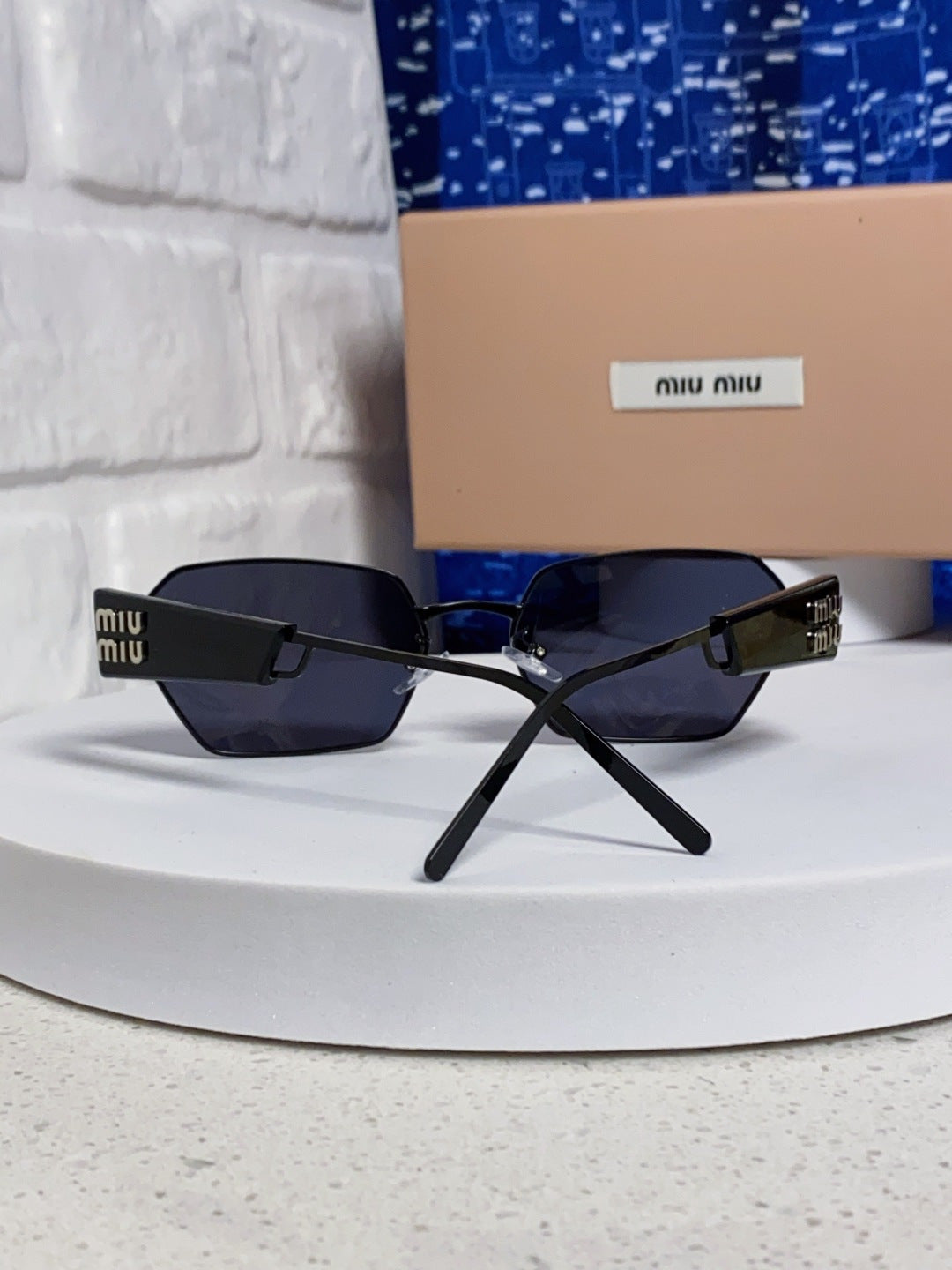Miu Miu Fashion Blue Lens Sunglasses for Women - 432596 - detail image 3
