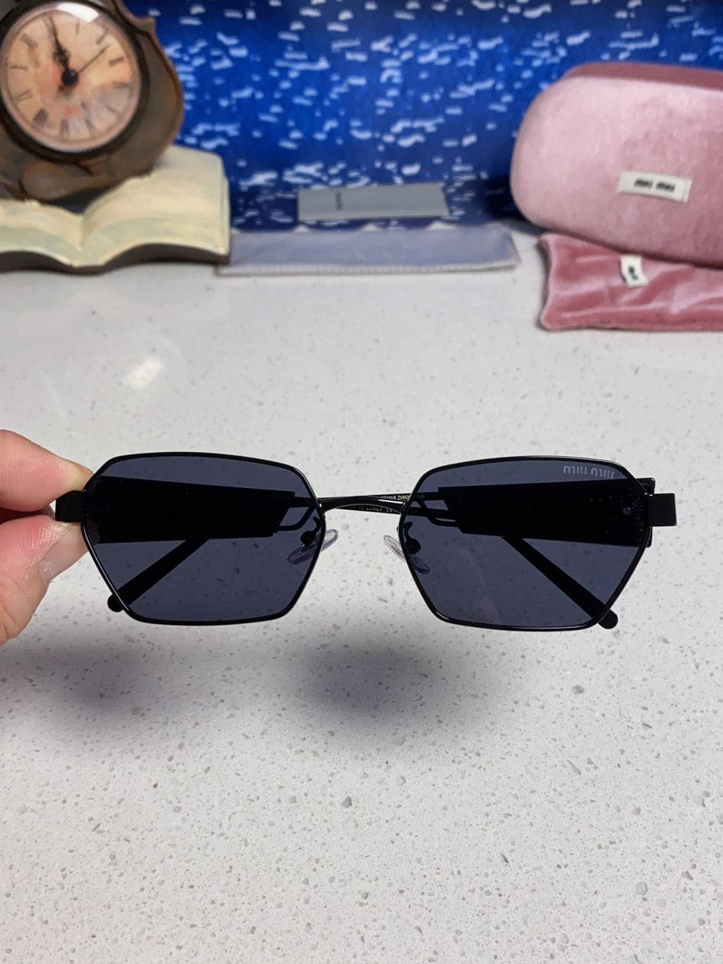 Miu Miu Fashion Blue Lens Sunglasses for Women - 432596 - detail image 4