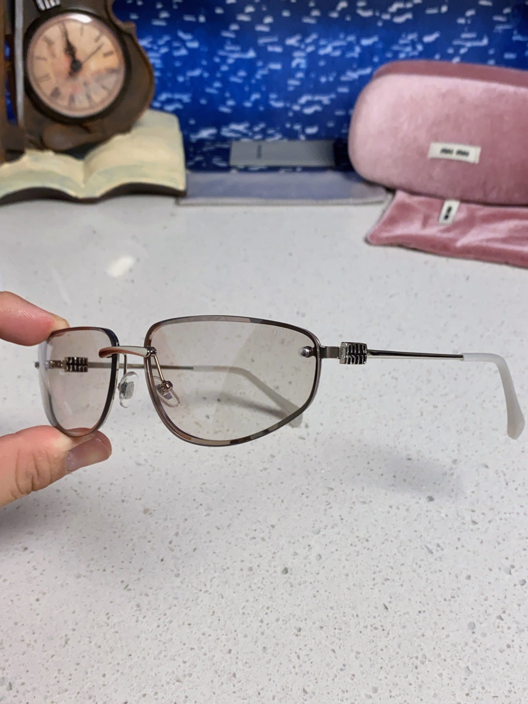 Miu Miu Fashion Pink Lens Sunglasses for Men & Women - 399169 - detail image 7