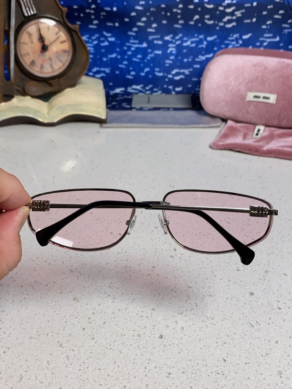 Miu Miu Fashion Pink Lens Sunglasses for Men & Women - detail image 6