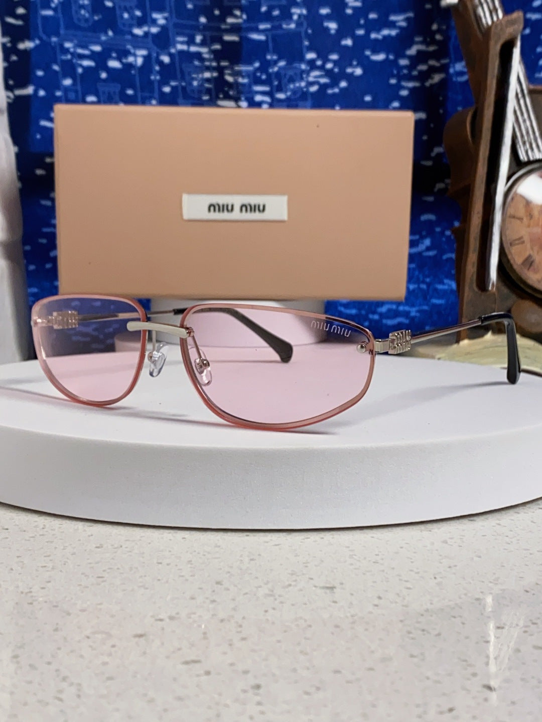 Miu Miu Fashion Pink Lens Sunglasses for Men & Women - detail image 2