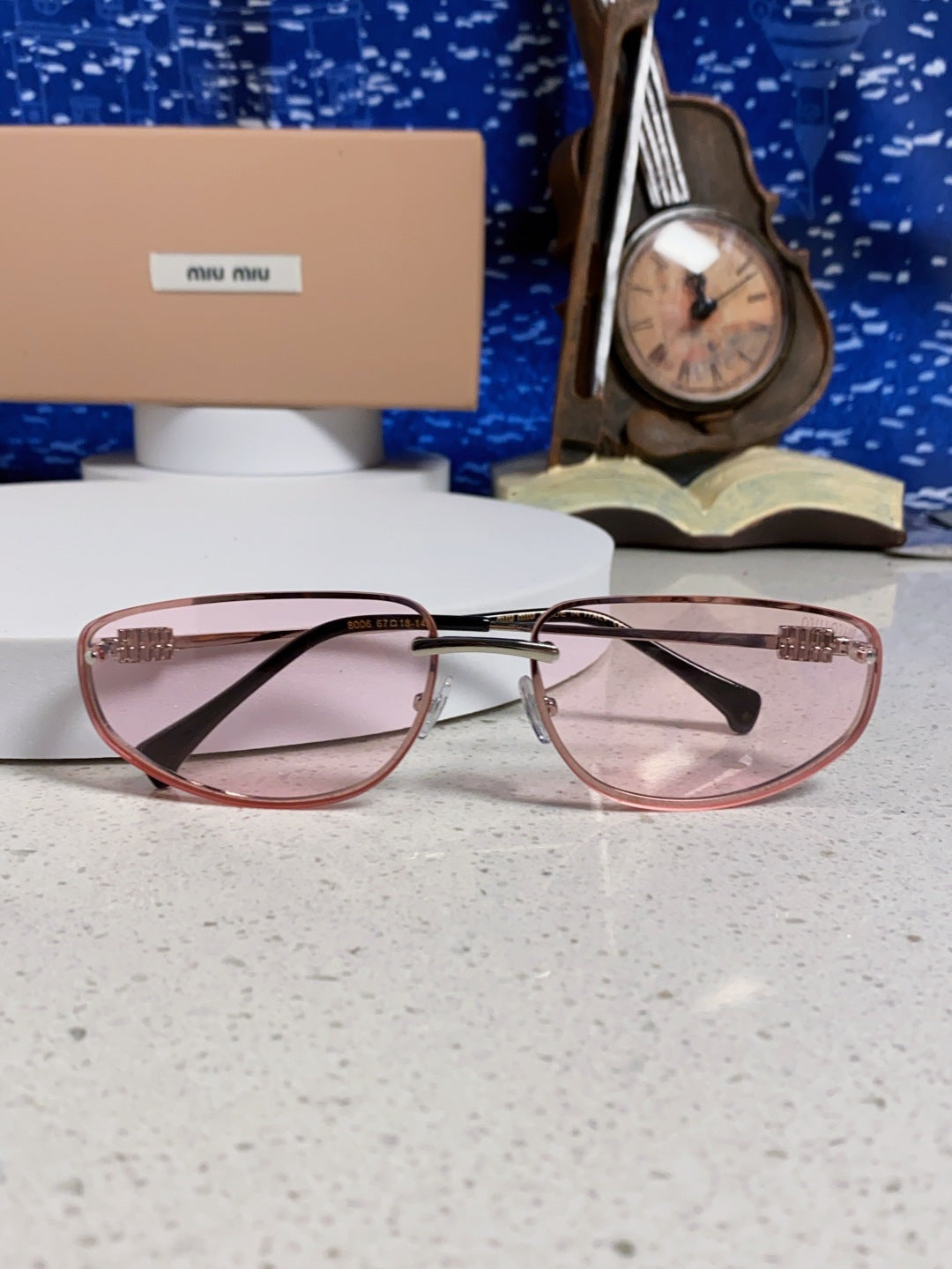 Miu Miu Fashion Pink Lens Sunglasses for Men & Women - detail image 10