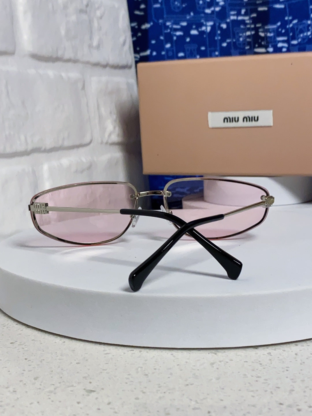 Miu Miu Fashion Pink Lens Sunglasses for Men & Women - detail image 4