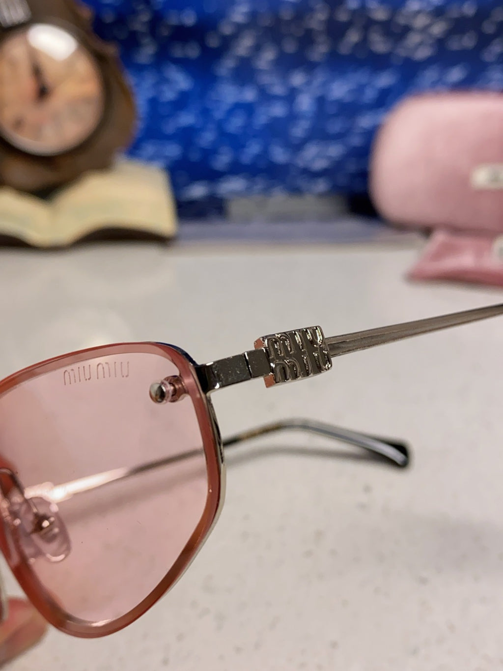 Miu Miu Fashion Pink Lens Sunglasses for Men & Women - detail image 8