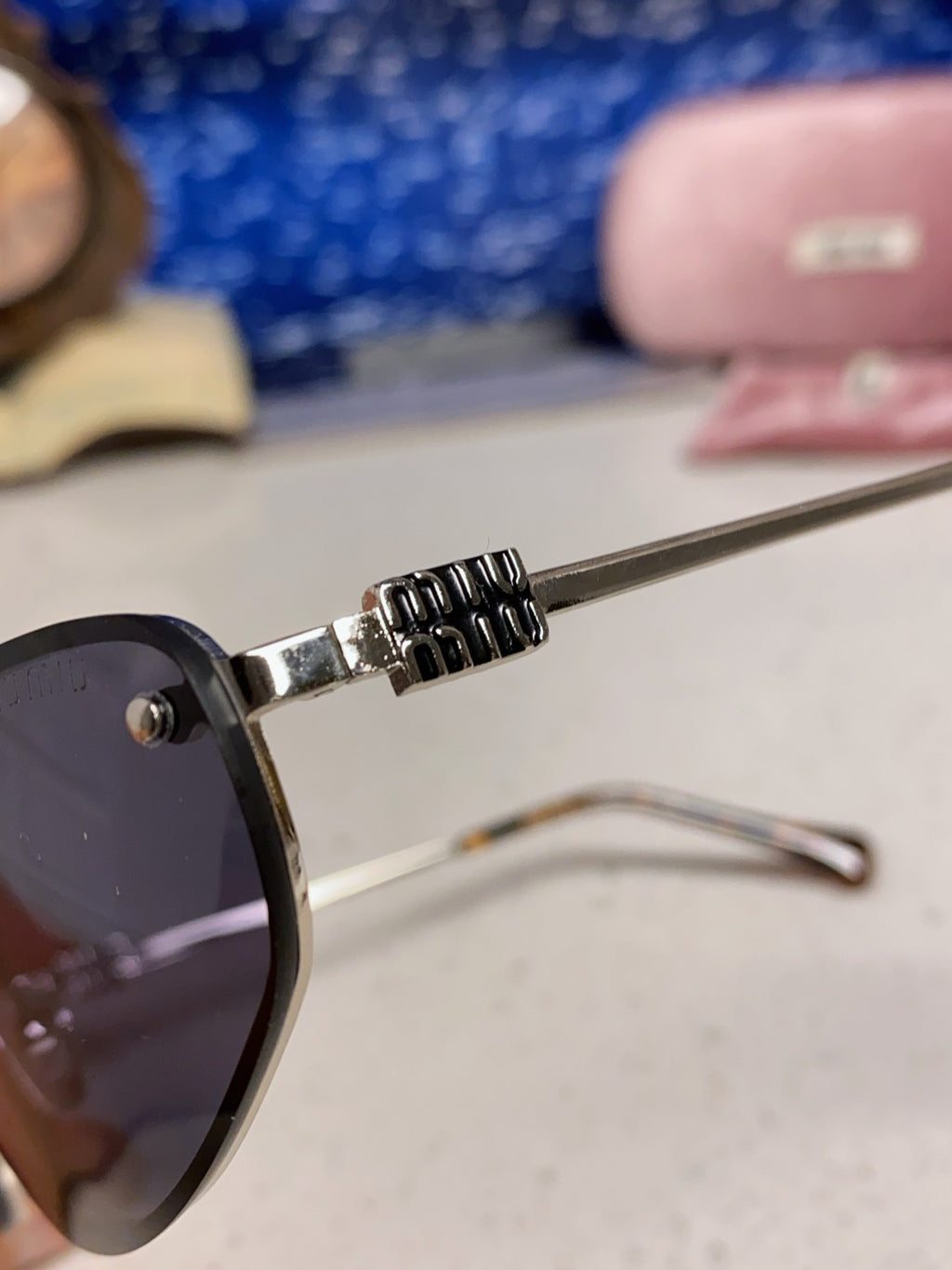 Miu Miu Fashion Black Lens Sunglasses for Men & Women - 399172 - detail image 6
