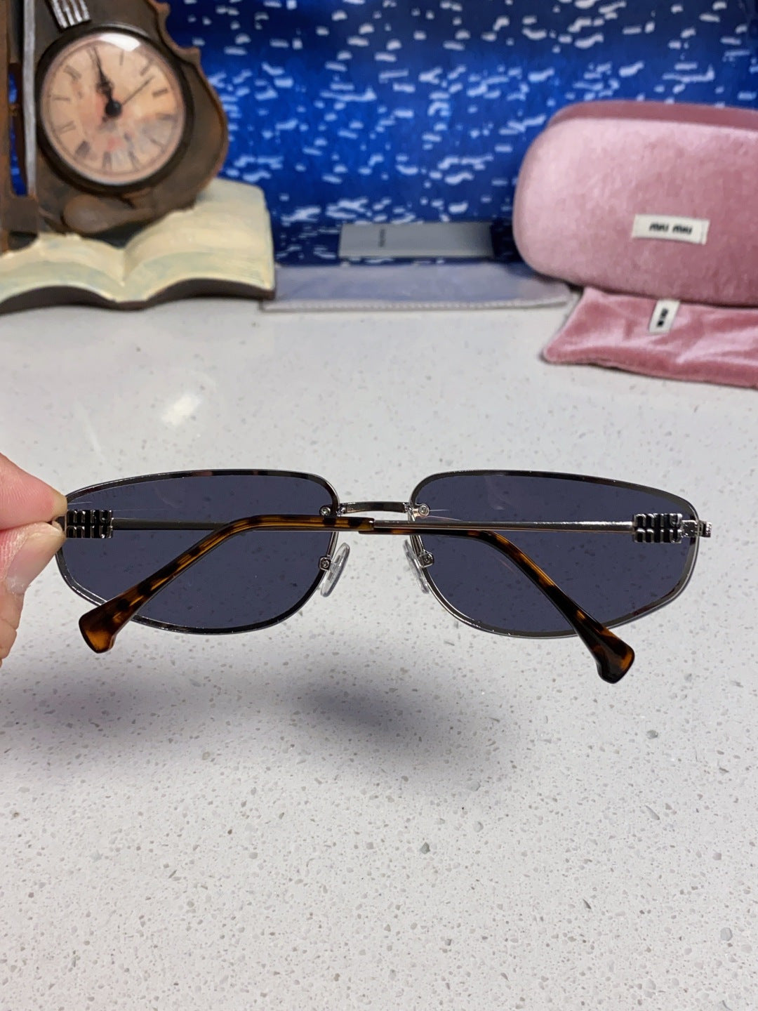 Miu Miu Fashion Black Lens Sunglasses for Men & Women - 399172 - detail image 4