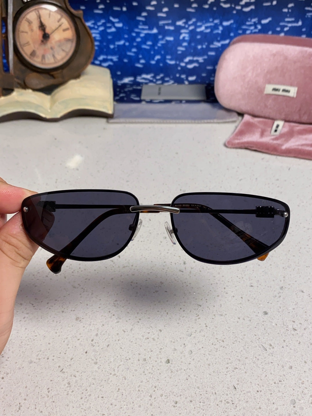 Miu Miu Fashion Black Lens Sunglasses for Men & Women - 399172 - detail image 3