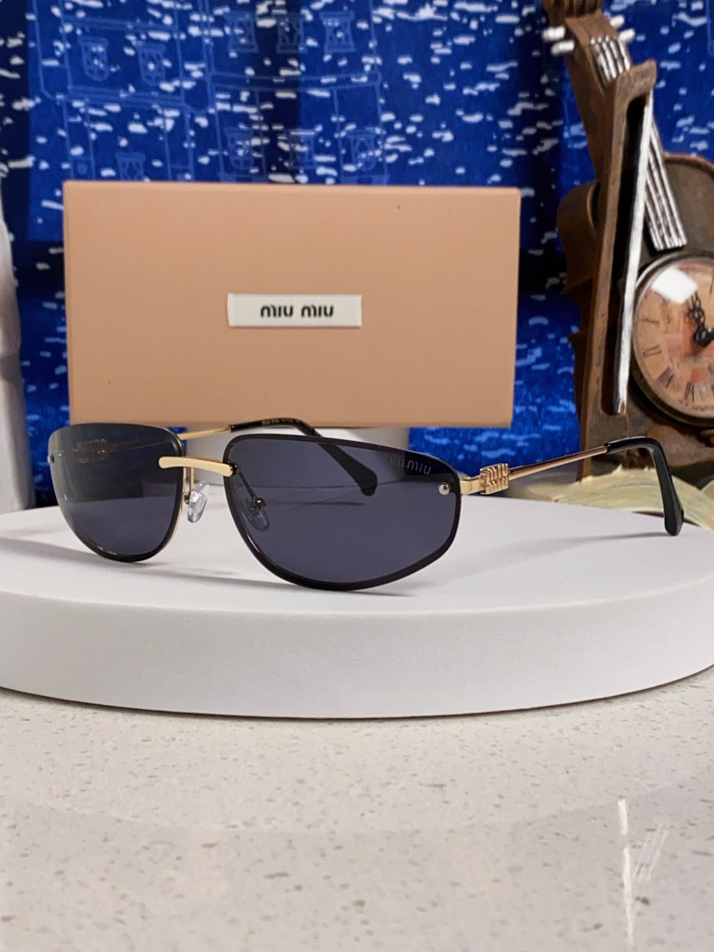 Miu Miu Fashion Silver Lens Sunglasses for Men & Women - 399173