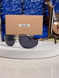 Miu Miu Fashion Silver Lens Sunglasses for Men & Women - 399173